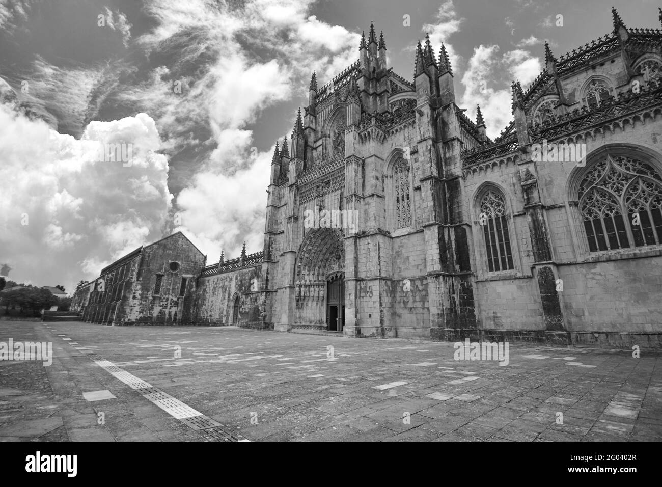 Monasterio De Batalha, Portugal. Monumento gótico medieval en Portugal. Lugar Declarado Patrimonio De La Humanidad Por La Unesco. Foto de stock