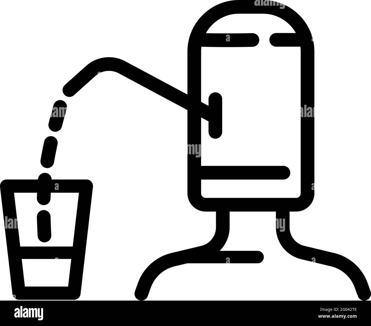 icono de contorno de la bomba de agua de la botella de plástico Ilustración del Vector