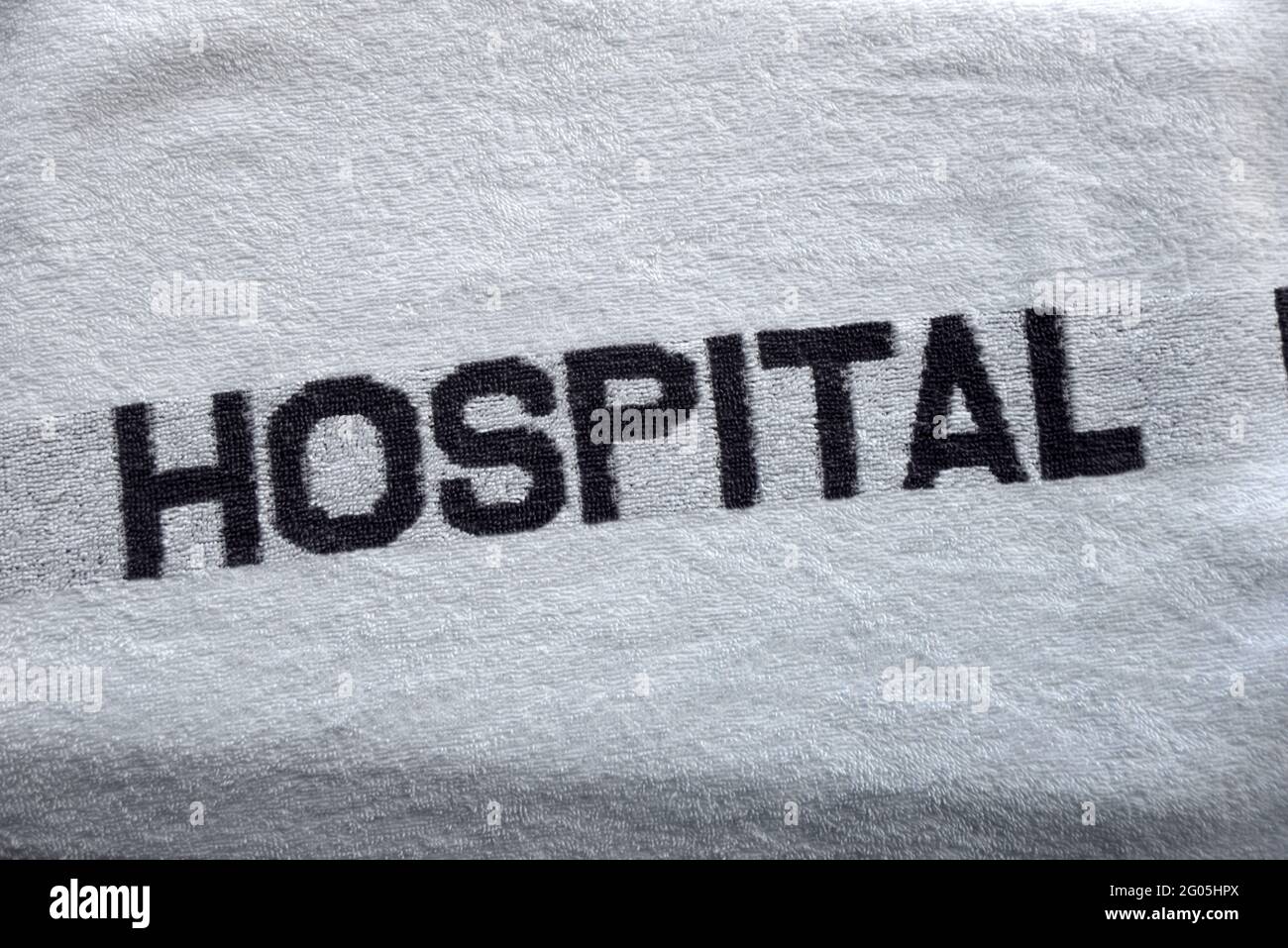 Fondo de una toalla de hospital Foto de stock