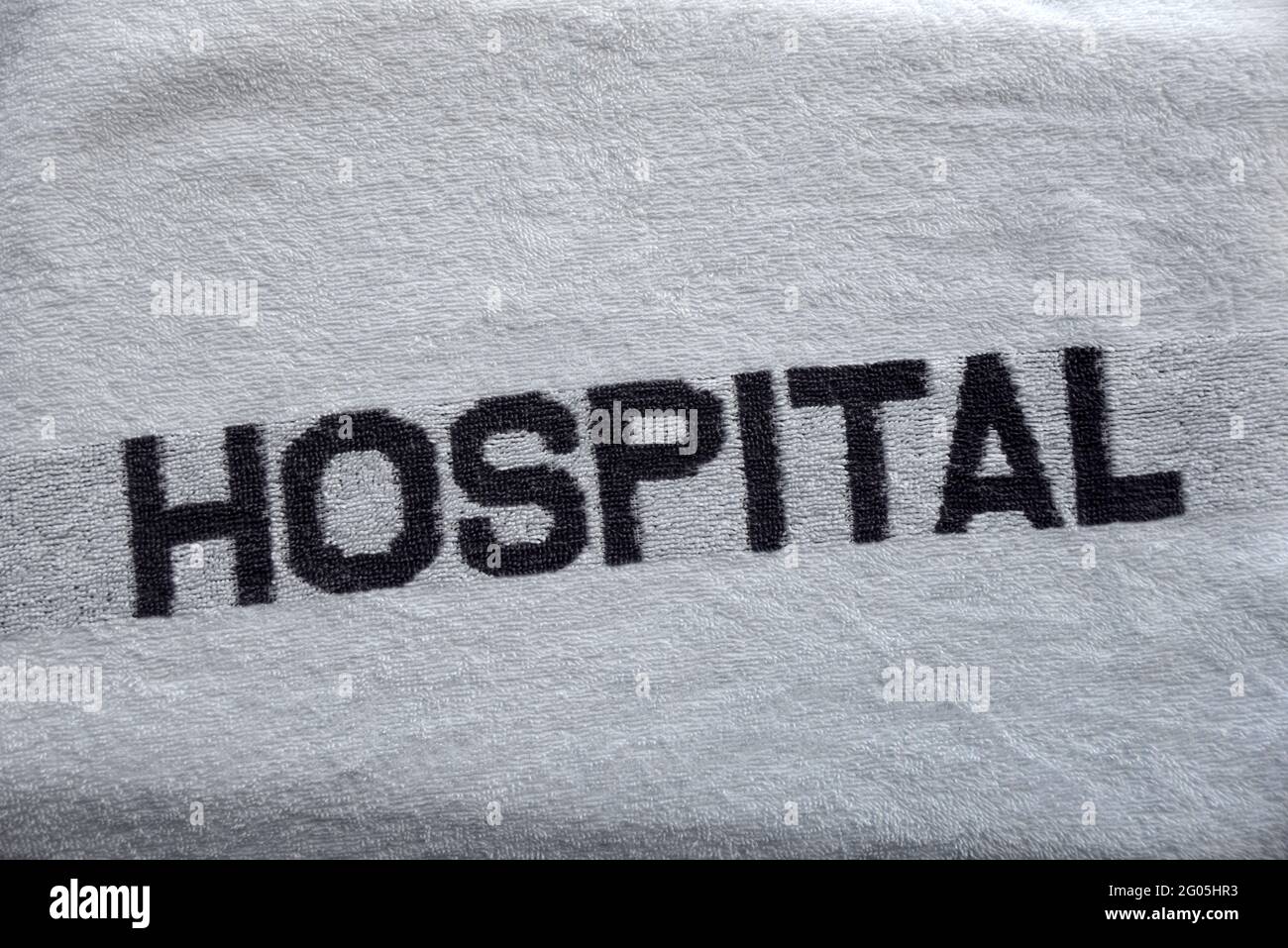 Fondo de una toalla de hospital Foto de stock