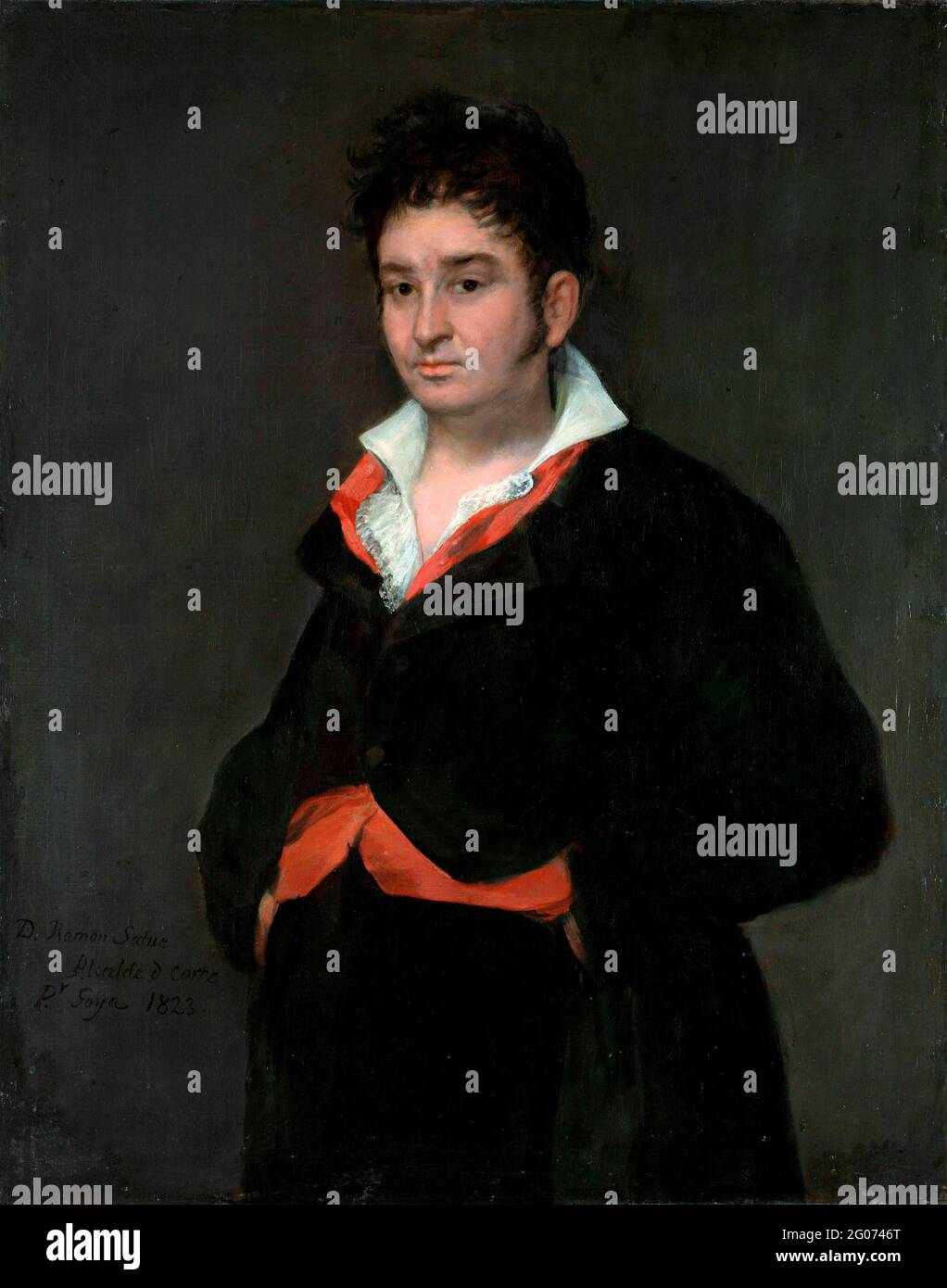 Goya. Retrato de Don Ramón Satué de Francisco José de Goya y Lucientes (1746-1828), óleo sobre lienzo, 1823 Foto de stock