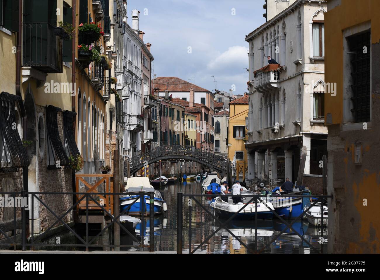 typische Häuserzeilen en Venedig Foto de stock