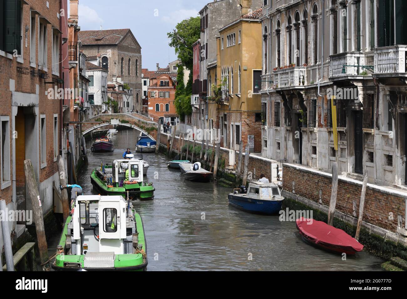 typische Häuserzeilen en Venedig Foto de stock