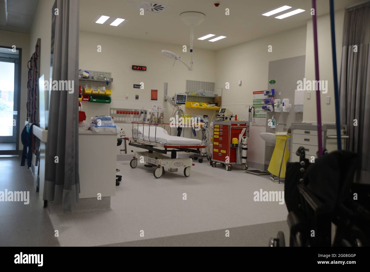 GREYMOUTH, NUEVA ZELANDA, 19 de enero de 2021: La sala de emergencias espera a los pacientes en el edificio del Hospital Te Nikau en Greymouth, Nueva Zelanda, 19 de enero, Foto de stock