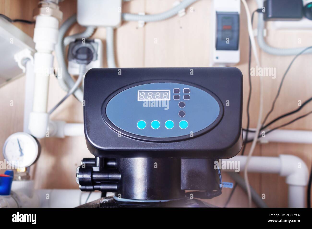 Sistema de descalcificador del filtro de agua para el hogar. Purificación  de agua Fotografía de stock - Alamy