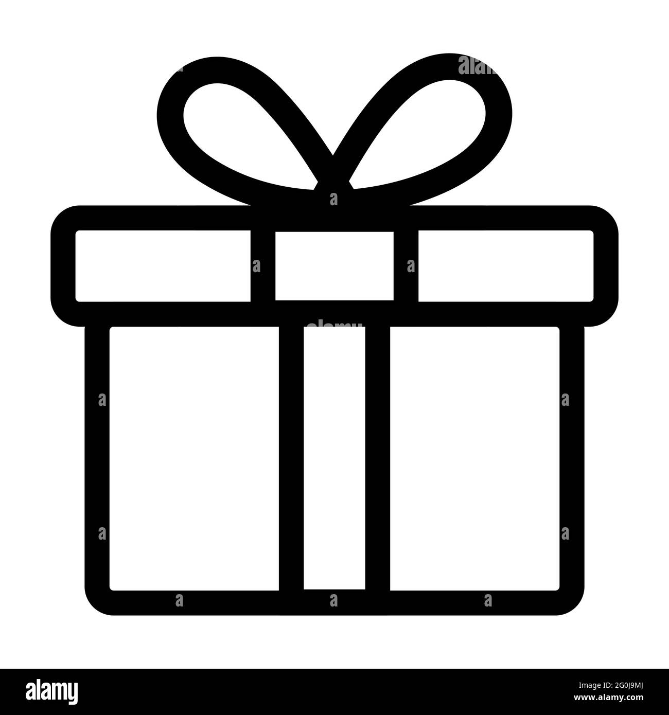 Diseño de iconos de caja de regalo. Vector símbolo presente aislado sobre  fondo blanco Imagen Vector de stock - Alamy