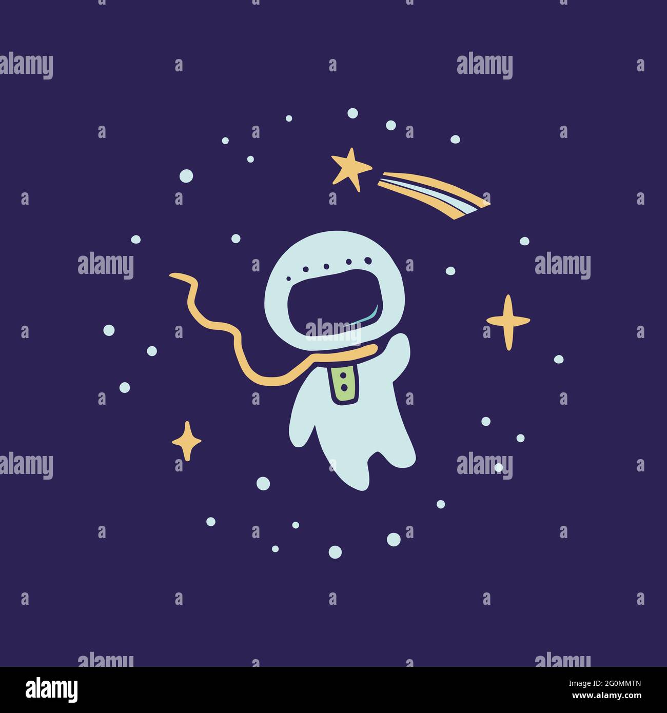 Los astronautas en el espacio de dibujos animados para niños Imagen Vector  de stock - Alamy