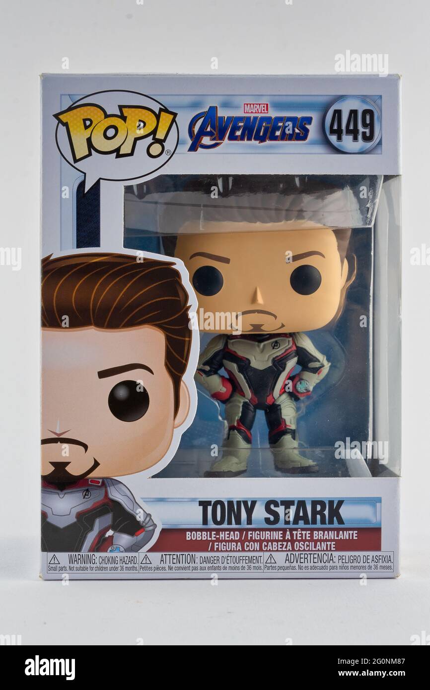 CHESTER, REINO UNIDO - MAYO 9th 2021: Tony Stark Funko Pop figurine  Fotografía de stock - Alamy