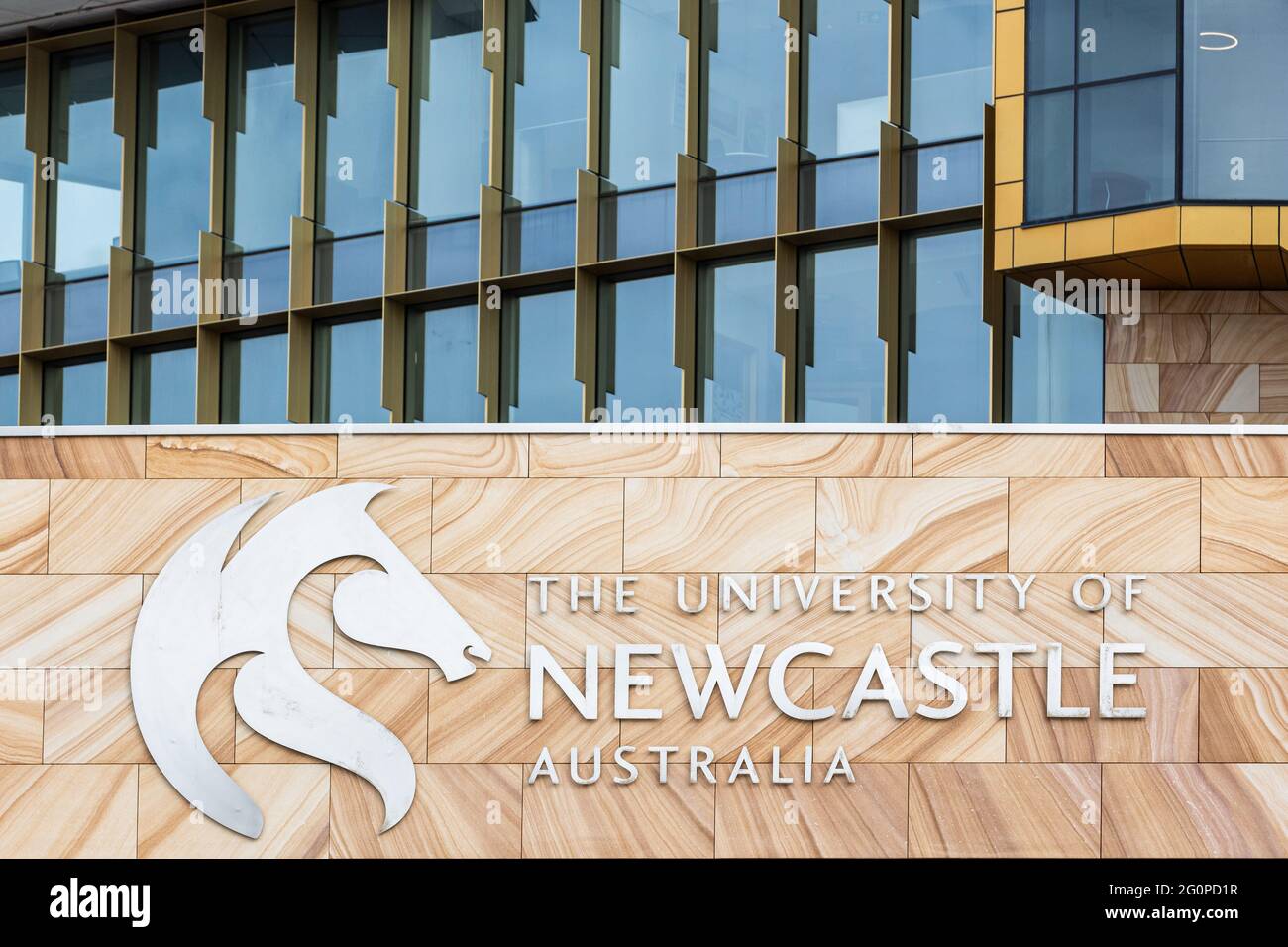 Universidad de Newcastle, NSW, NU Space Building en el centro de Newcastle Foto de stock