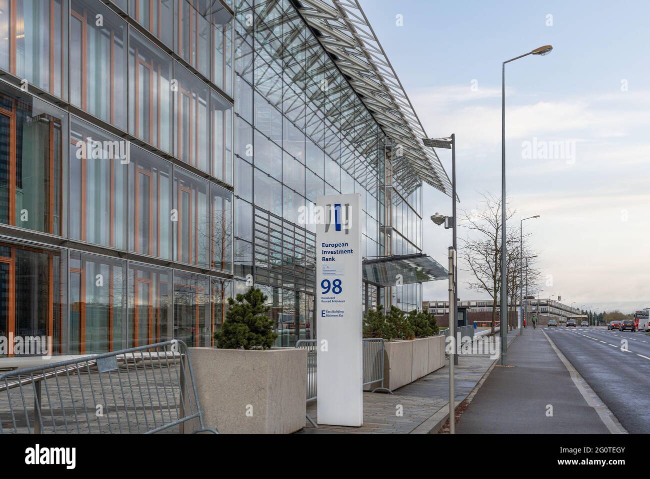 Banco Europeo de Inversiones en Kirchberg - Ciudad de Luxemburgo, Luxemburgo Foto de stock