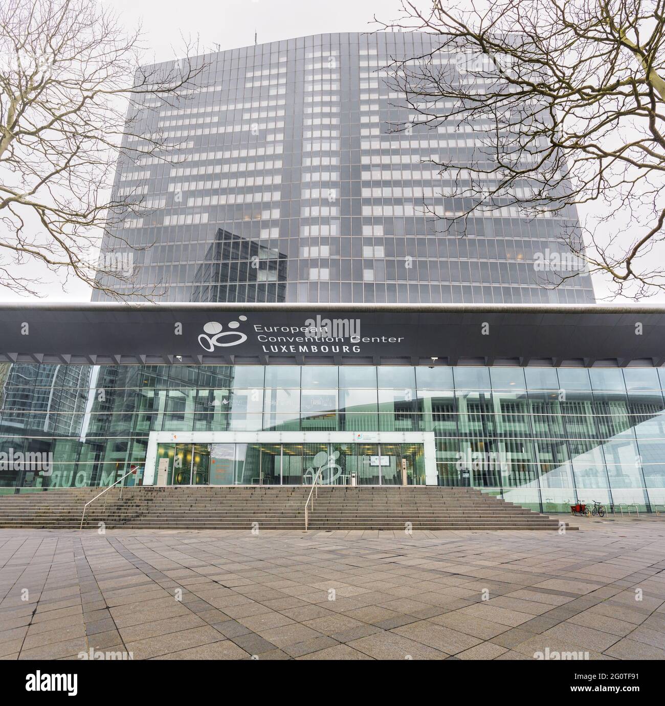 Centro Europeo de Convenciones de Luxemburgo en Kirchberg - Ciudad de Luxemburgo, Luxemburgo Foto de stock