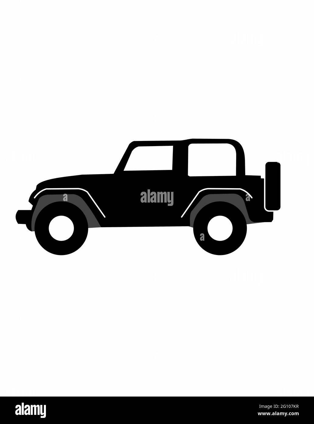 Ofroad rockcrawler o offroad jeep Vector coche wrangler Ilustración del Vector