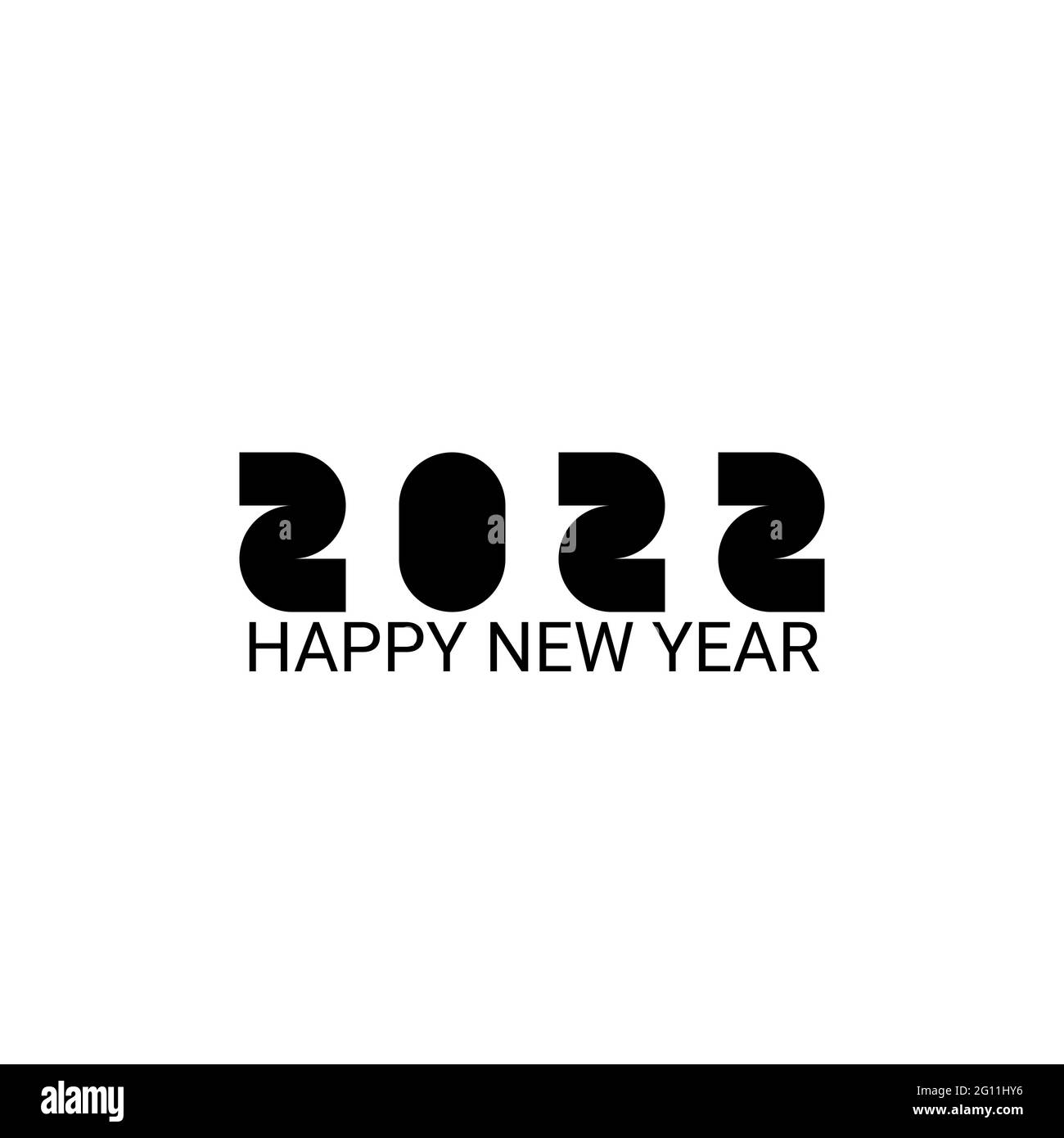 Diseño de texto Happy New Year 2022. Portada del diario de negocios de 2022  con deseos. Plantilla de diseño de folleto, tarjeta, banner. Aislado sobre  fondo blanco. Y Imagen Vector de stock - Alamy