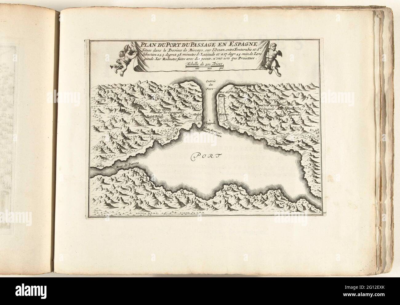 Mapa del puerto natural de Puerto de Pasajes, ca. 1702; Plan du Port du  Passage and Espagne; Les Forces de l'Europe, Asie, Afrique et Amerique, ou  Description des Principales Villes avec leurs