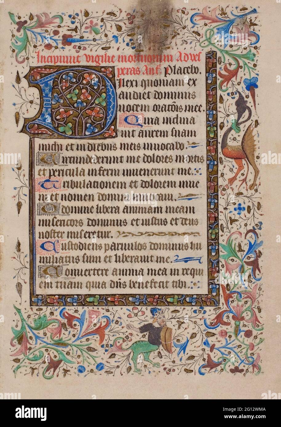Texto Hoja de un Libro de Horas - c. 1430 - Francés (posiblemente Valle del  Loira). Corte de manuscrito con decoraciones en hoja de tempera y oro, y  gothica Fotografía de stock - Alamy