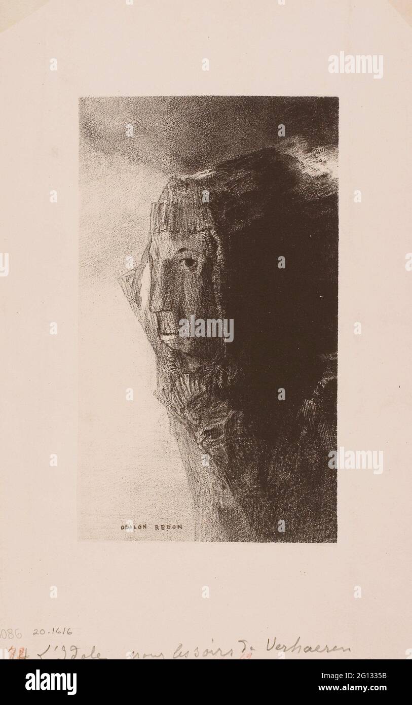 Odilon Redon. El Idol, frontispiece de Emile Verhaeren - s Les Soirs - 1887 - Odilon Redon Francés, 1840-1916. Litografía sobre papel. Francia. Foto de stock