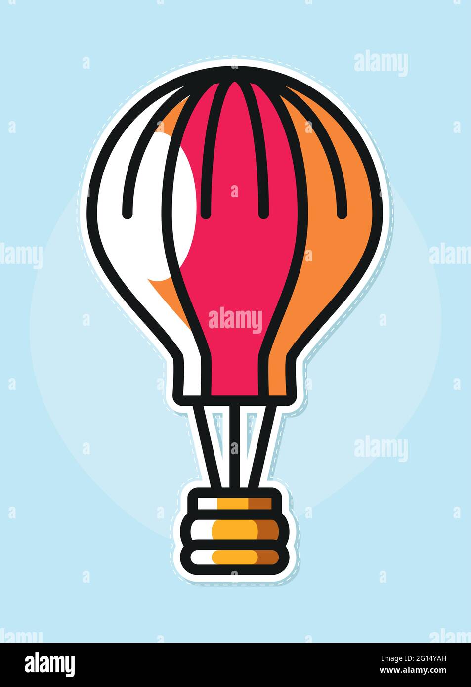 dibujos animados de globos aerostáticos Imagen Vector de stock - Alamy