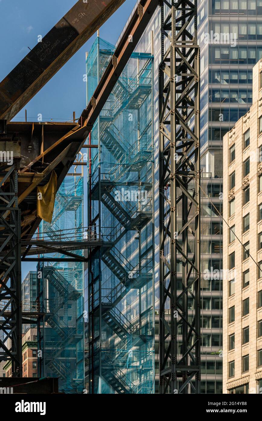 Imágenes de la variación de los edificios realizados por Mary Catherine Messner en la ciudad de Nueva York, Nueva York Foto de stock