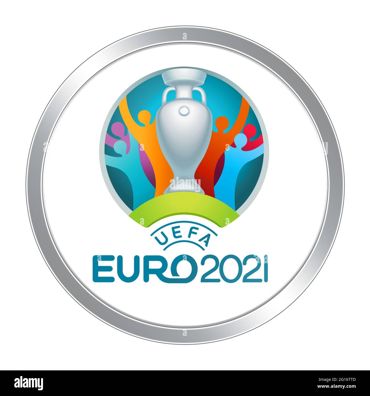 Logotipo de la UEFA EURO 2020 2021 Foto de stock