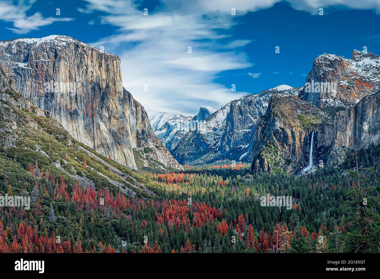 Parque Nacional Yosemite en las montañas occidentales de Sierra Nevada Foto de stock