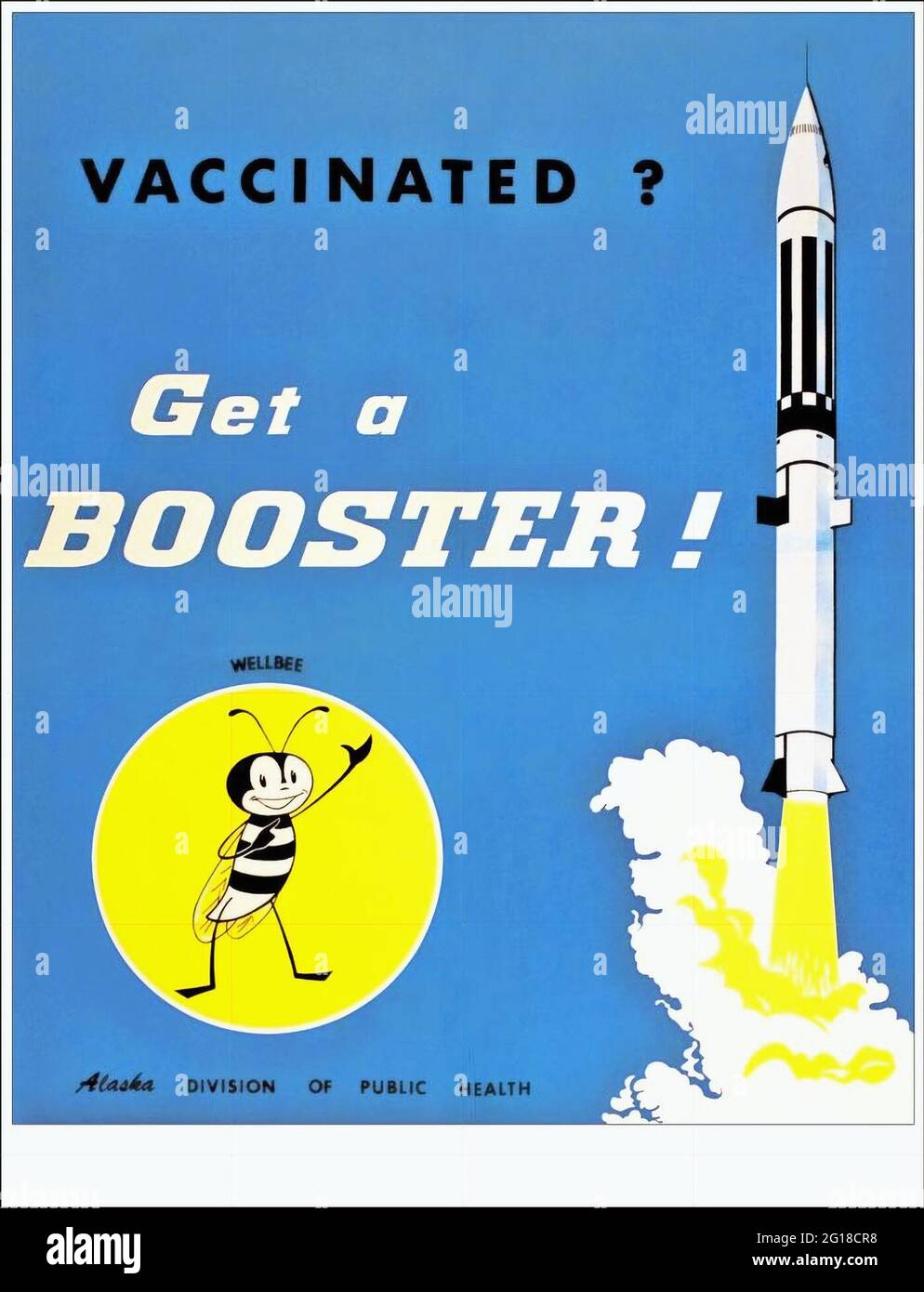 Un cartel que promueve la vacunación contra la difteria Foto de stock