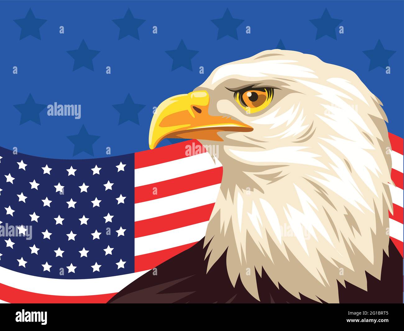 bandera de . y águila Imagen Vector de stock - Alamy