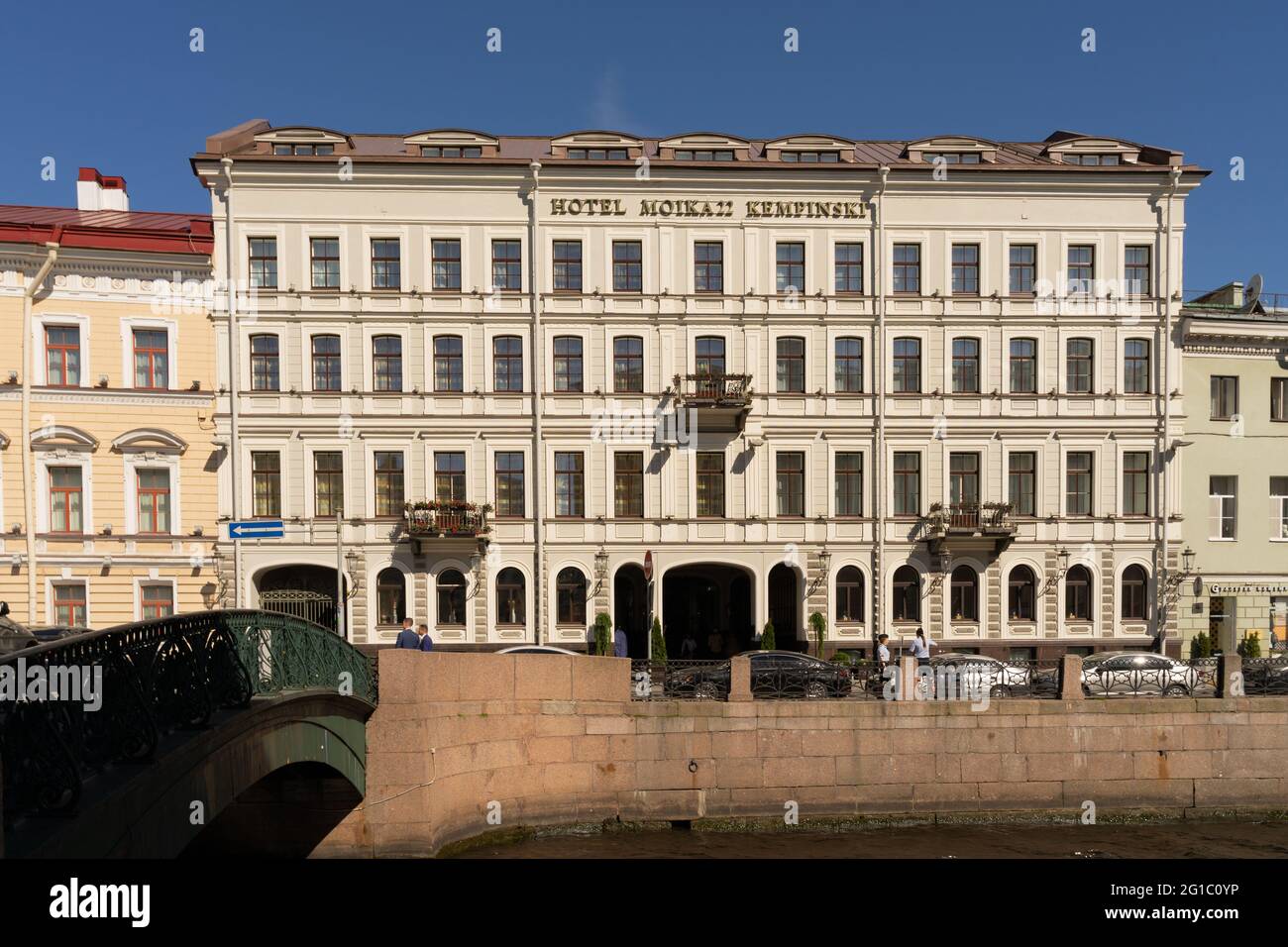 Fachada de 5 estrellas de lujo Kempinski Hotel Moika 22 situado en el centro histórico de San Petersburgo, Rusia Foto de stock