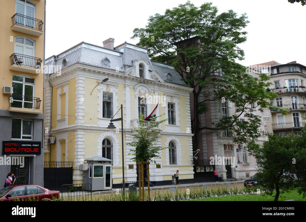 Embajada de la República Árabe de Egipto en Sofía (Bulgaria). Foto de stock