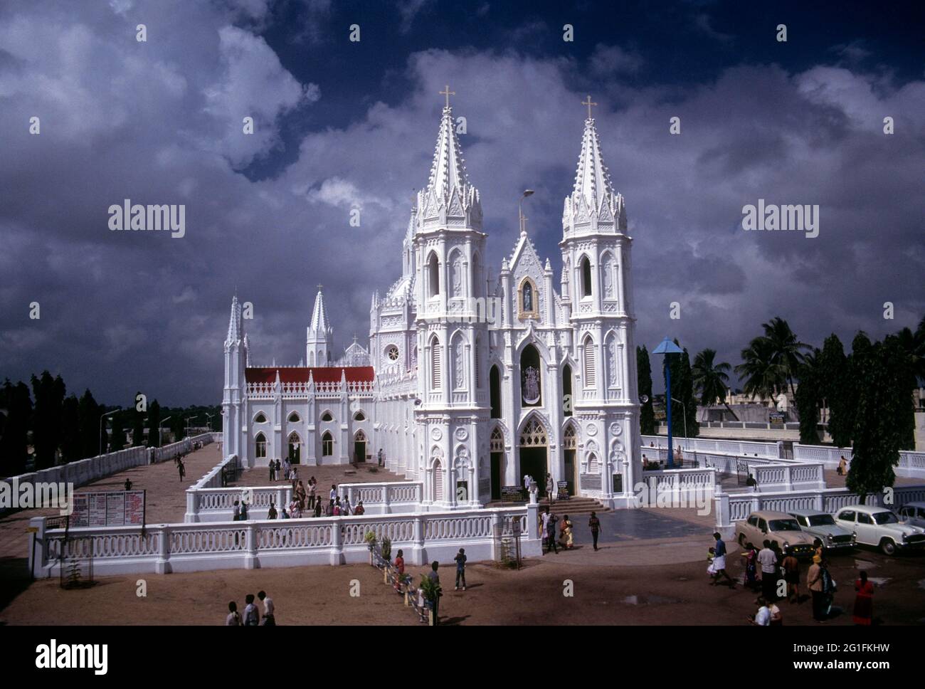 17th siglo, la iglesia católica romana en Velankanni, Tamil Nadu, India Foto de stock