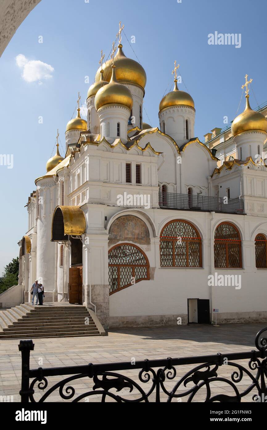 Catedral de la anunciación, el Kremlin, Moscú, Rusia Foto de stock