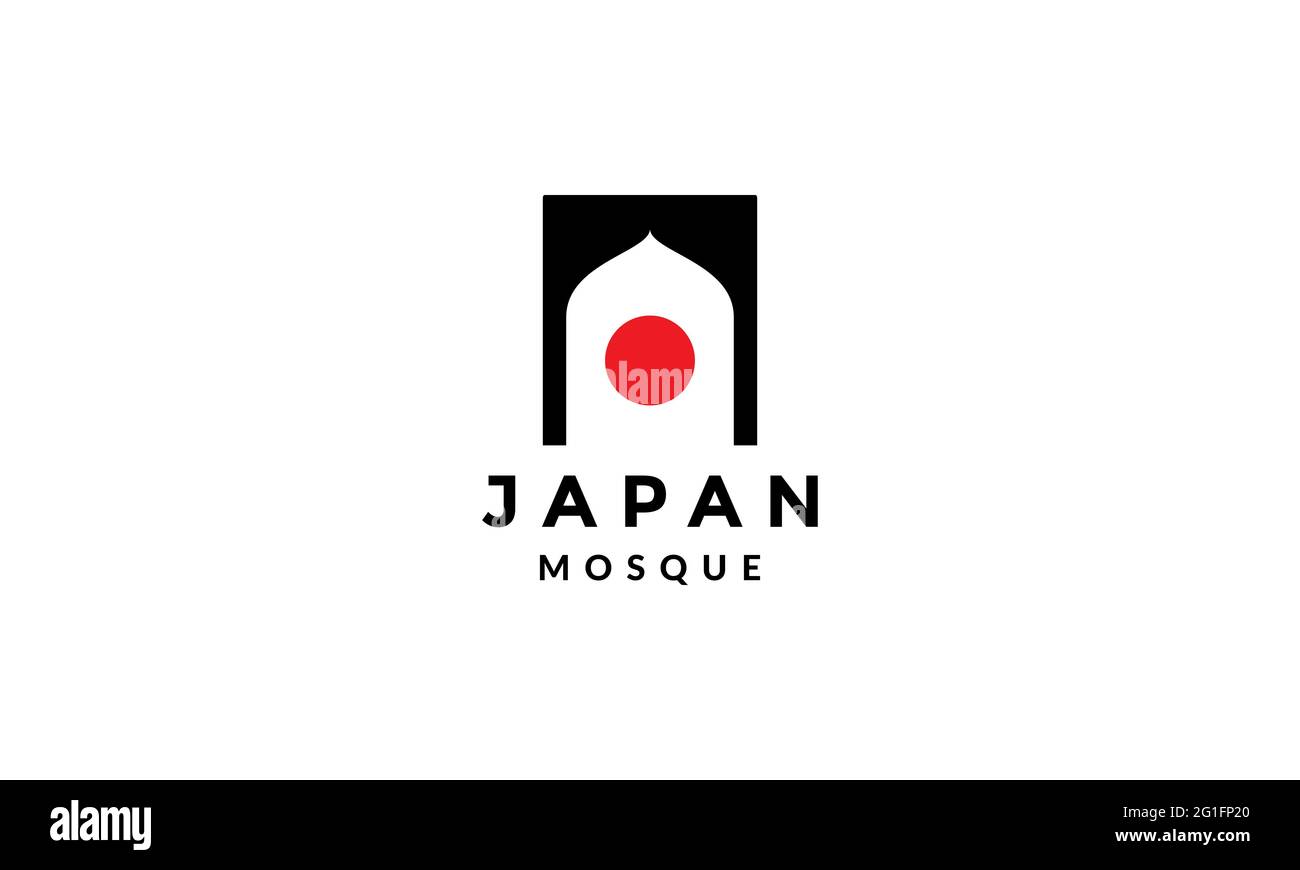 japón mezquita logotipo símbolo vector icono ilustración diseño gráfico Ilustración del Vector