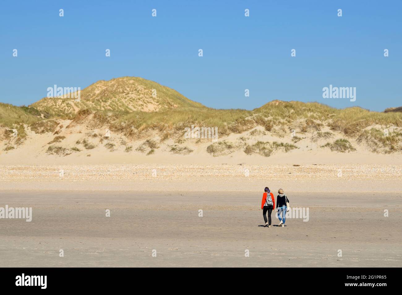Francia, Pas-de-Calais, Wimereux, Opale Coast, playa de Slack Dunes entre Ambleteuse y Wimereux Foto de stock