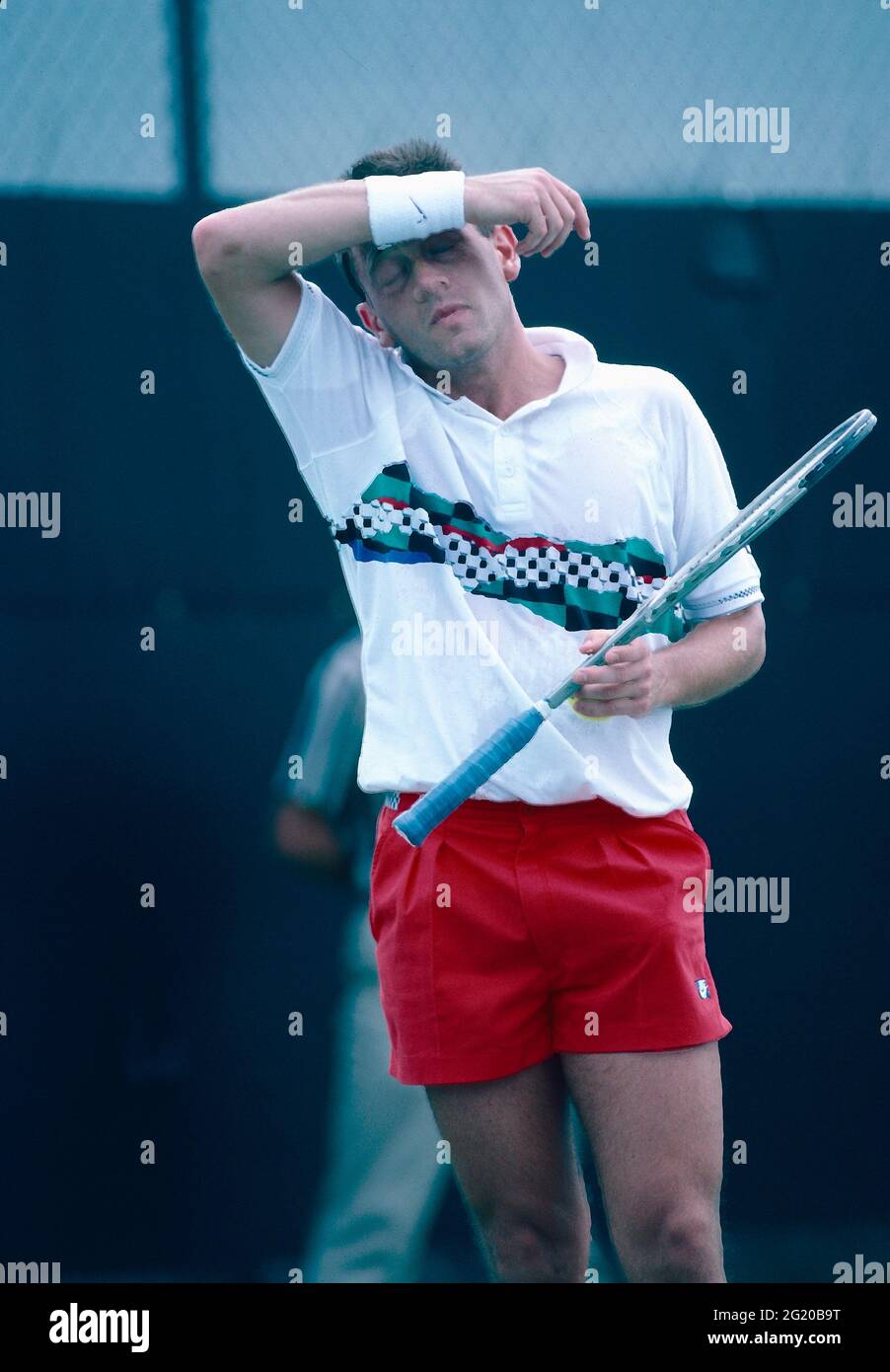 El tenista sueco Mikael Pernfors, 1987 Foto de stock