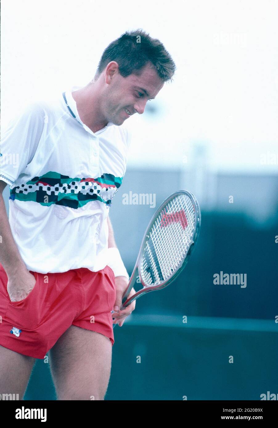 El tenista sueco Mikael Pernfors, 1987 Foto de stock