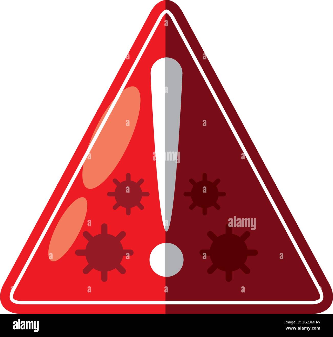 alerta de atención de virus Ilustración del Vector