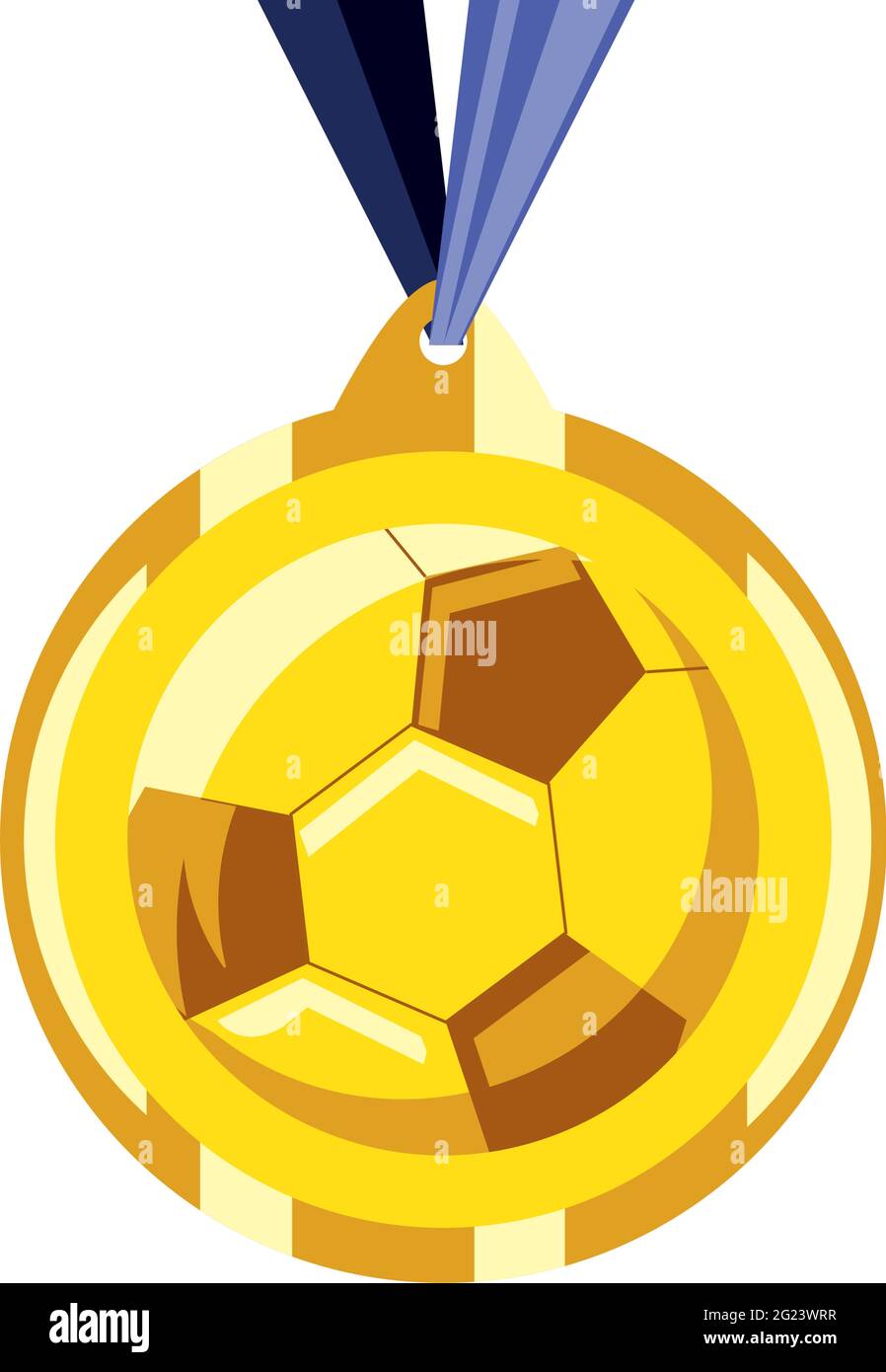 medalla de oro de fútbol Ilustración del Vector