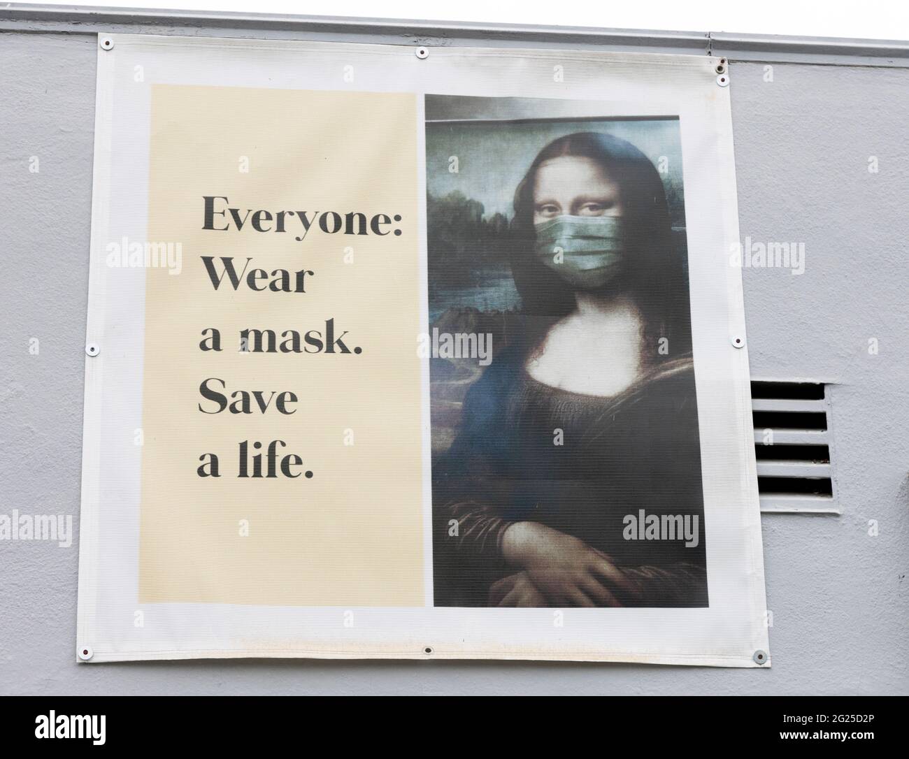 Mona Lisa con una máscara Foto de stock