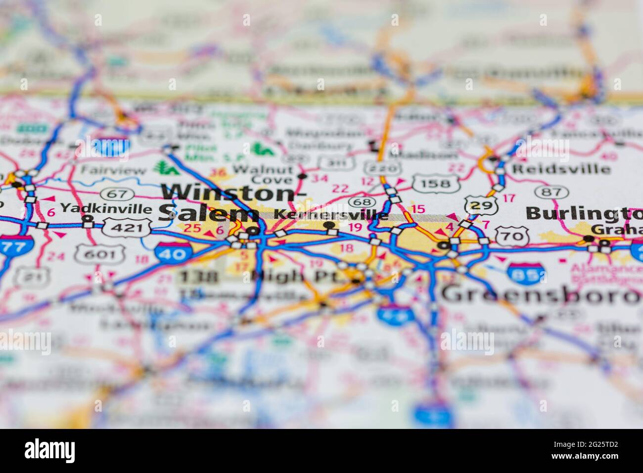 Mappa di kernersville fotografías e imágenes de alta resolución Alamy