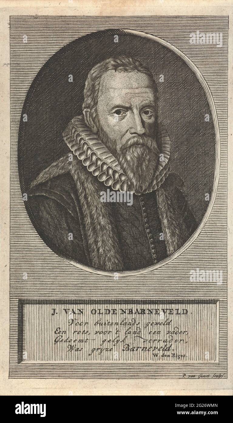 Retrato de Johan van Oldenbarnevelt. Johan van Oldenbarnevelt, Raadspensionary de los Estados