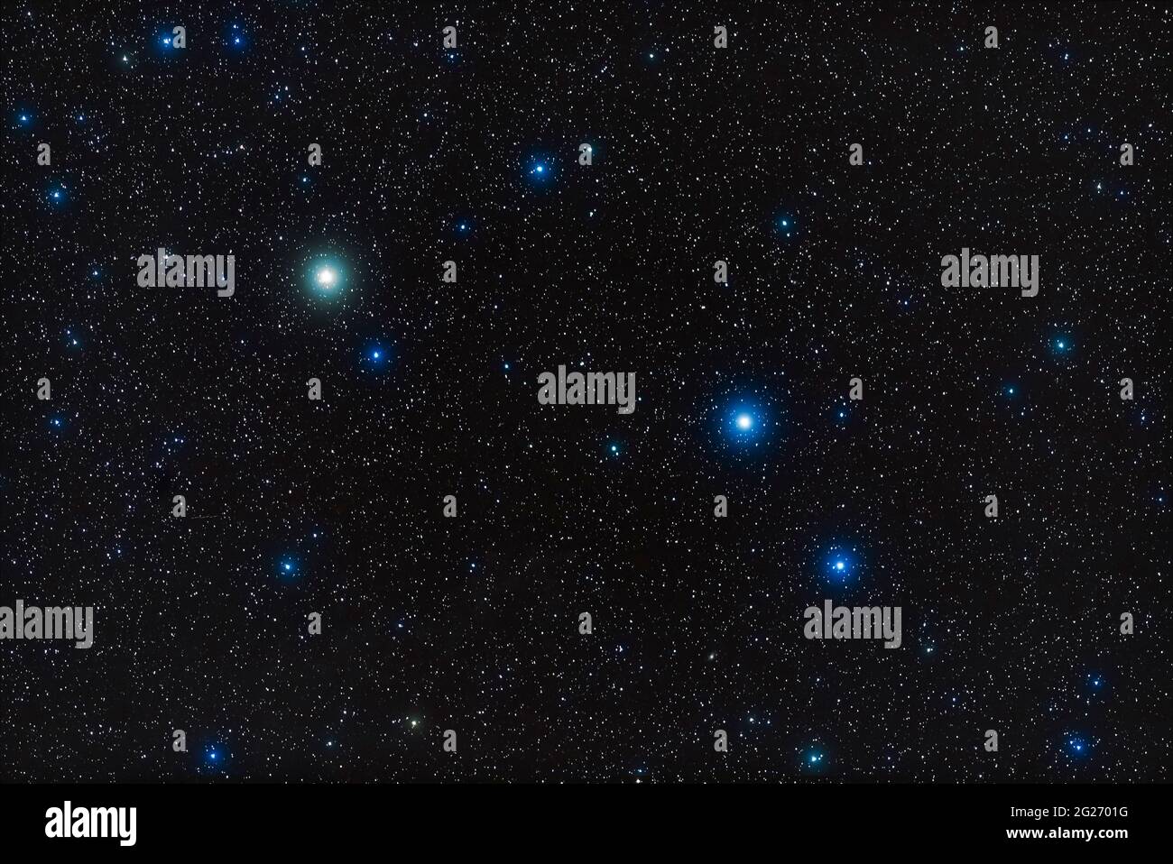 Estrellas brillantes en la constelación de Aries el Ram. Foto de stock