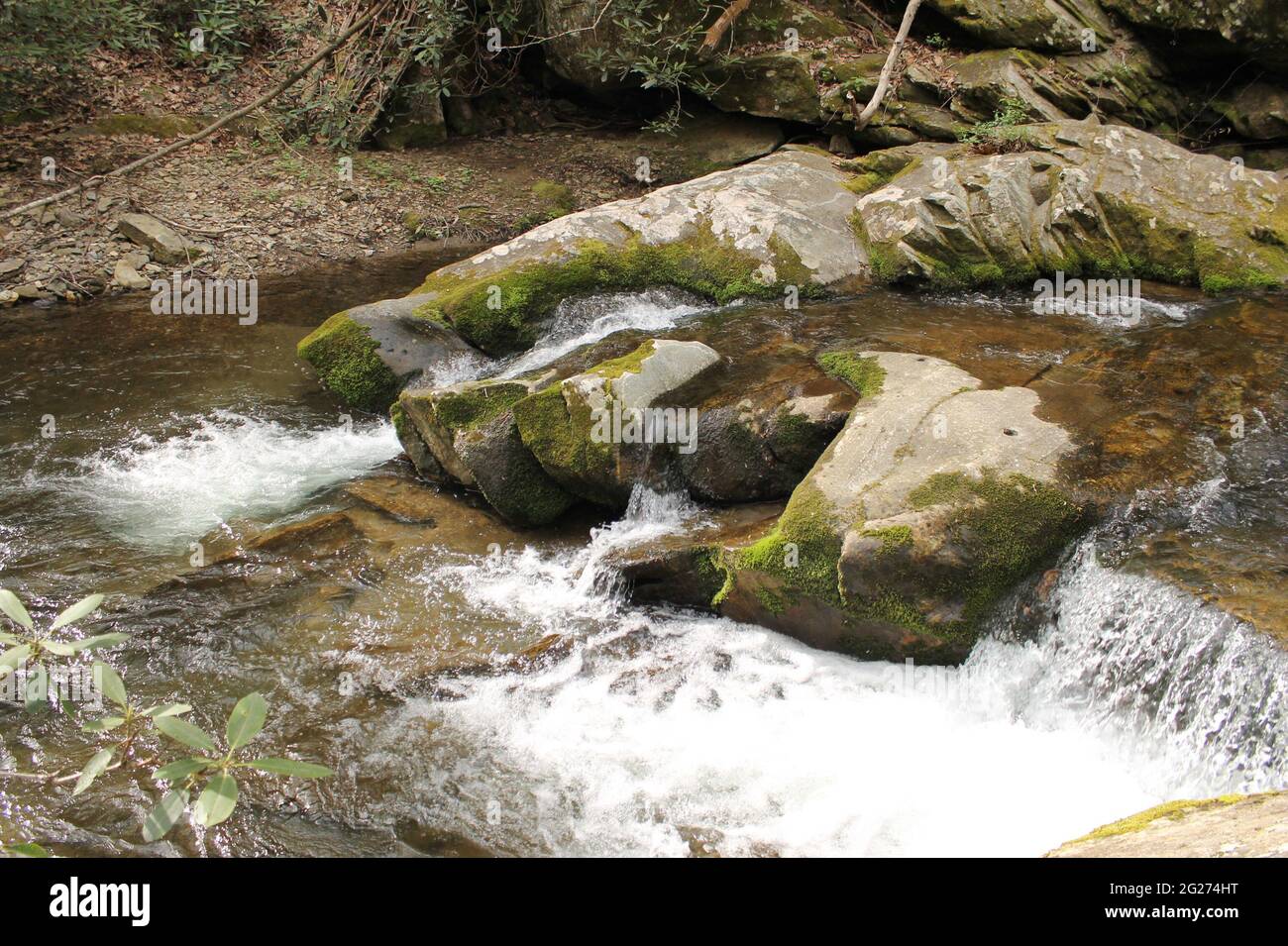 Senderismo en Catawba Falls Foto de stock