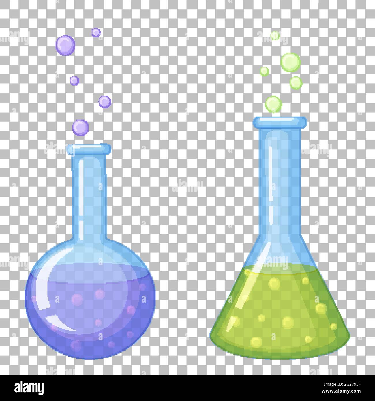 Tubos de ensayo de química en una ilustración de fondo transparente Imagen  Vector de stock - Alamy