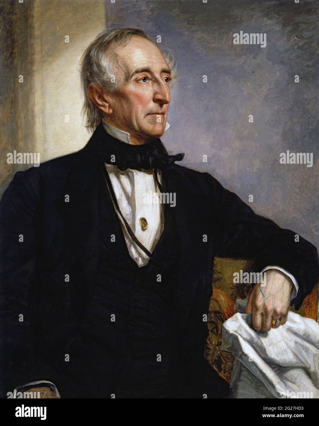 Retrato presidencial de John Tyler, Presidente de los Estados Unidos en 10th. Foto de stock