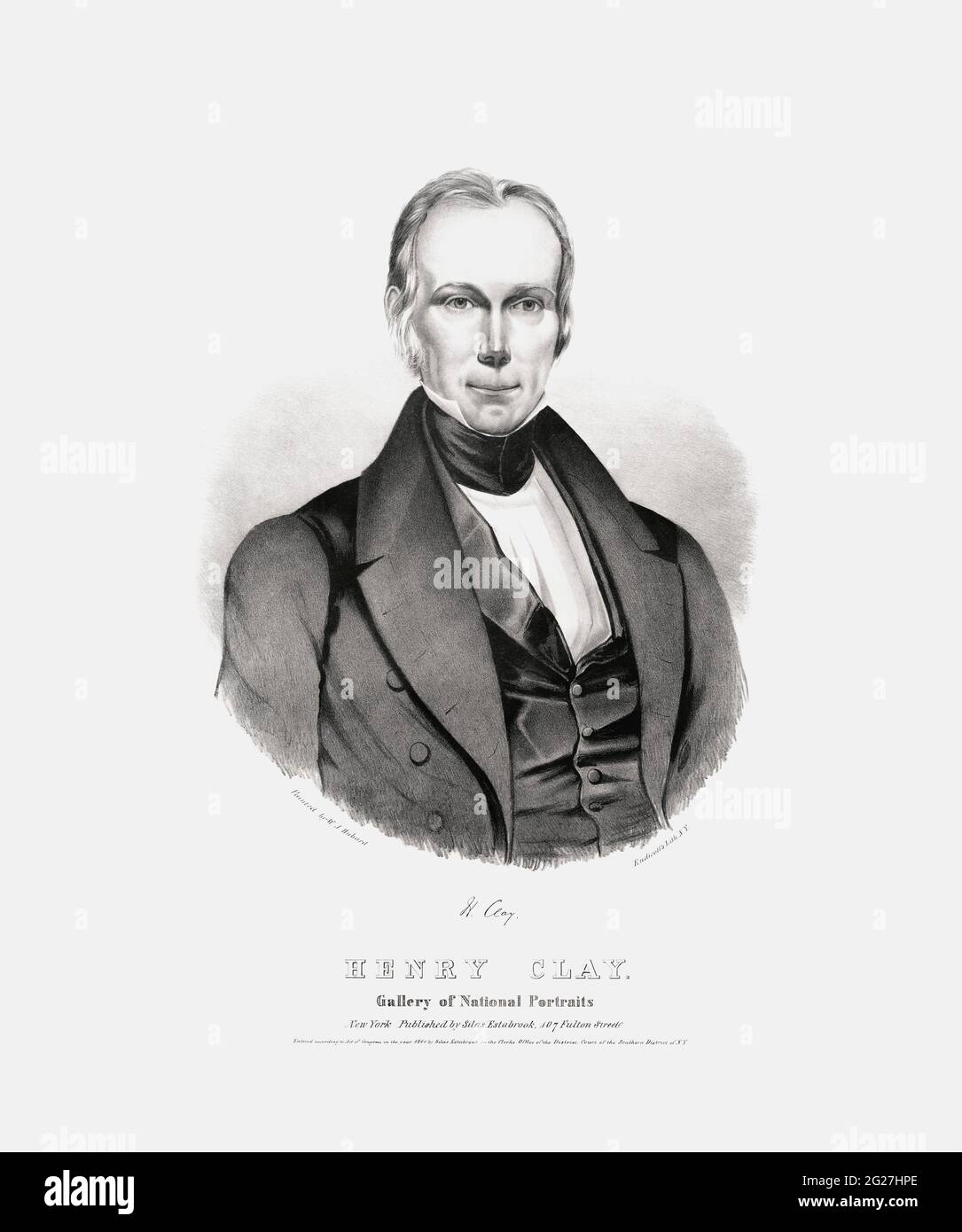 Retrato de Henry Clay, un estadista político que representó al Estado de Kentucky. Foto de stock