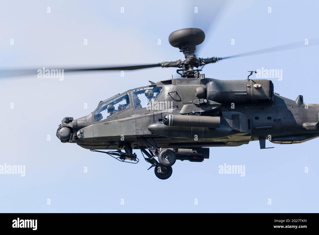 Un helicóptero Apache WAH-64D del ejército británico. Foto de stock
