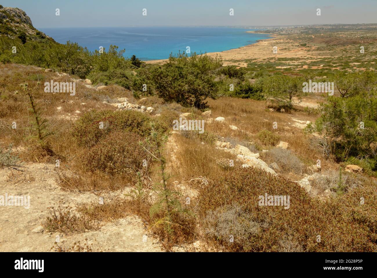 Paisaje de Cabo Greco en Chipre Foto de stock