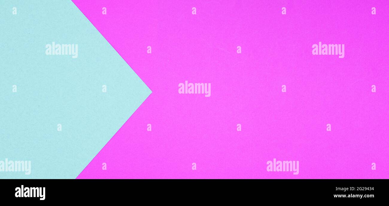 fondo de papel de dos colores rosa y azul en formato de banner Fotografía  de stock - Alamy