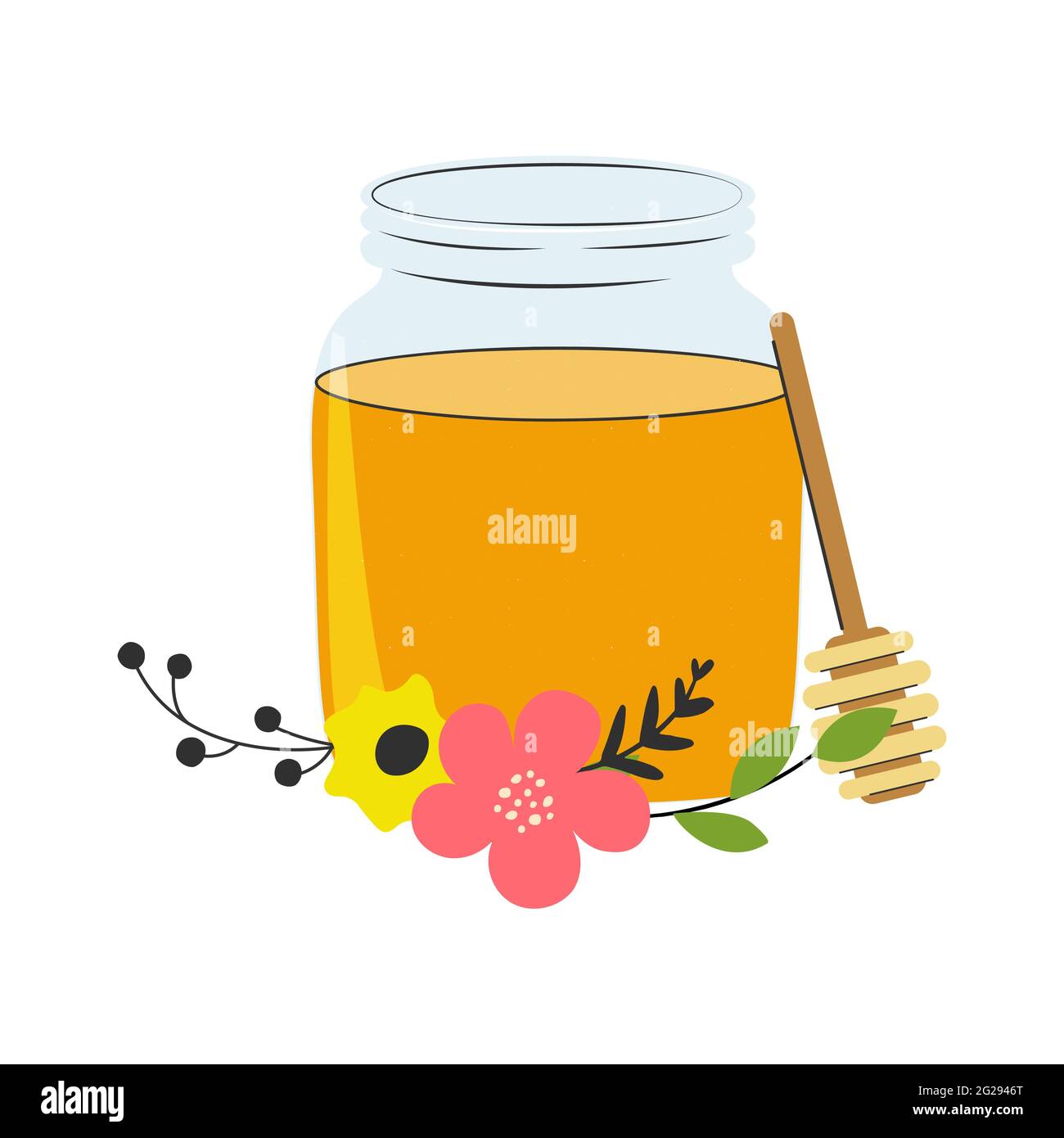 Tarro de miel de dibujos animados sobre fondo blanco. Ilustración vectorial Imagen Vector de stock - Alamy Tarro de miel de dibujos animados sobre fondo blanco. Ilustración vectorial Imagen Vector de stock - Alamy