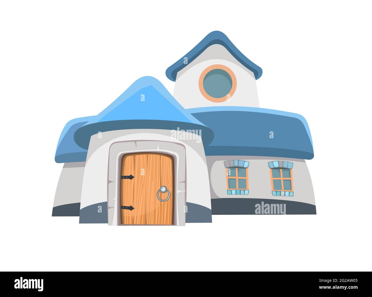 Casa Divertida De Cuento De Hadas Aislada La Morada Del Gnomo Hermosa Ilustración De Dibujos