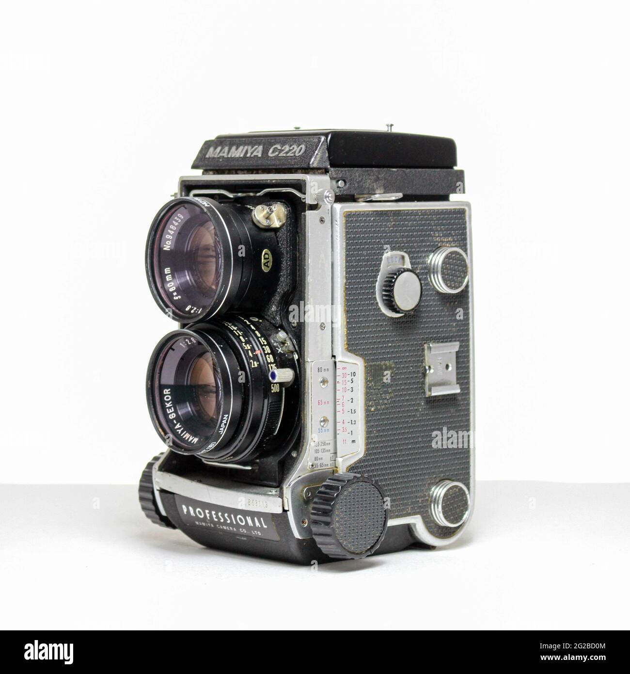 Mamiya C220 cámara de película de formato medio réflex de doble lente  Fotografía de stock - Alamy